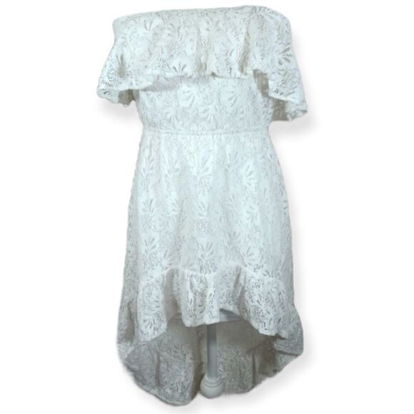 WINDSOR STRAPLESS WHITE LACE DRESS SZ.M EUC - Picture 1 of 6